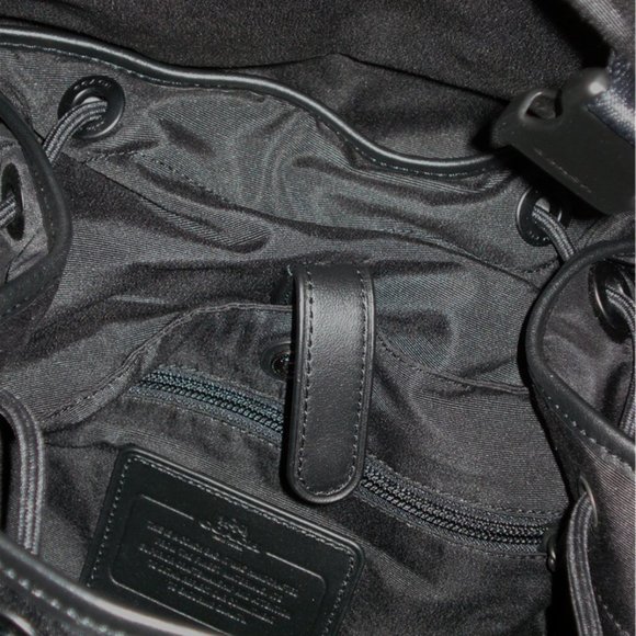 NEW COACH F56543 GUNMETAL BLACK LEATHER TREK BACKPACK + BONUS PENS-$600+VALUE! - Picture 9 of 13